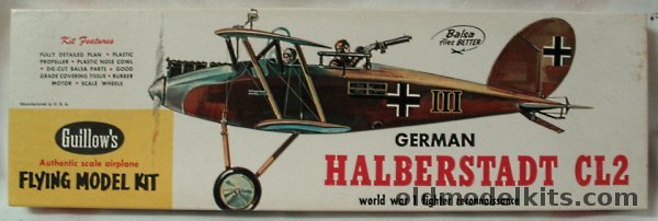 Guillows Halberstadt CL-II - 18 inch Wingspan Rubber Powered Balsa Wood Kit (CL.II CLII), WW-12 plastic model kit